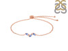 Tanzanite & White Topaz Bracelet With Adjustable Camera Lock TZN-RDB-143.