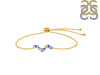 Tanzanite & White Topaz Bracelet With Adjustable Camera Lock TZN-RDB-143.