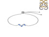 Tanzanite & White Topaz Bracelet With Adjustable Camera Lock TZN-RDB-143.
