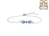 Tanzanite & White Topaz Bracelet With Adjustable Camera Lock TZN-RDB-145.