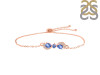 Tanzanite & White Topaz Bracelet With Adjustable Camera Lock TZN-RDB-145.