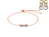 Tanzanite & White Topaz Bracelet With Adjustable Camera Lock TZN-RDB-145.