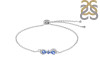 Tanzanite & White Topaz Bracelet With Adjustable Camera Lock TZN-RDB-145.