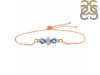 Tanzanite & White Topaz Bracelet With Adjustable Camera Lock TZN-RDB-146.
