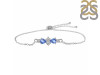 Tanzanite & White Topaz Bracelet With Adjustable Camera Lock TZN-RDB-146.