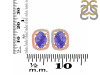 Tanzanite Raw Crystal & White Topaz Stud Earring TZN-RDE-1255.
