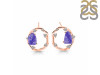 Tanzanite Raw Crystal & White Topaz Stud Earring TZN-RDE-1461.