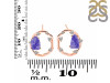 Tanzanite Raw Crystal & White Topaz Stud Earring TZN-RDE-1461.