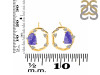 Tanzanite Raw Crystal & White Topaz Stud Earring TZN-RDE-1461.