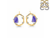 Tanzanite Raw Crystal & White Topaz Stud Earring TZN-RDE-1461.