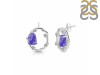 Tanzanite Raw Crystal & White Topaz Stud Earring TZN-RDE-1461.