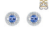 Tanzanite & White Topaz Stud Earring TZN-RDE-984.