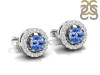 Tanzanite & White Topaz Stud Earring TZN-RDE-984.