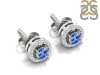 Tanzanite & White Topaz Stud Earring TZN-RDE-984.
