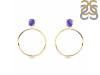 Tanzanite  Raw Crystal & White Topaz Earring TZN-RE-59.