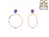 Tanzanite  Raw Crystal & White Topaz Earring TZN-RE-59.