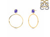 Tanzanite  Raw Crystal & White Topaz Earring TZN-RE-59.