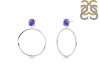 Tanzanite  Raw Crystal & White Topaz Earring TZN-RE-59.