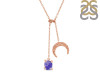 Tanzanite Raw Crystal & White Topaz Necklace TZN-RN-71.