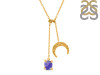 Tanzanite Raw Crystal & White Topaz Necklace TZN-RN-71.