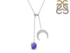 Tanzanite Raw Crystal & White Topaz Necklace TZN-RN-71.