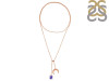 Tanzanite Raw Crystal & White Topaz Necklace TZN-RN-71.
