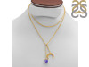 Tanzanite Raw Crystal & White Topaz Necklace TZN-RN-71.