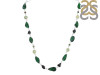 Uvarovite/Prehnite/Tourmaline Necklace-NSL UVR-12-10