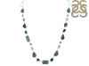 Uvarovite/Prehnite/Tourmaline Necklace-NSL UVR-12-12