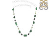 Uvarovite/Prehnite/Tourmaline Necklace-NSL UVR-12-12