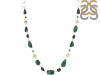 Uvarovite/Prehnite/Tourmaline Necklace-NSL UVR-12-13