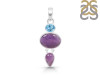 Amethyst/Blue Topaz Pendant-2SP AMT-1-46