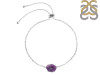 Amethyst Raw Crystal Bracelet With Adjustable Camera Lock AMT-RB-200-CAMERA-LOCK.
