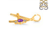 Amethyst & White Topaz Alphabet A Pendant AMT-RDA-1.