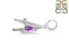 Amethyst & White Topaz Alphabet A Pendant AMT-RDA-1.