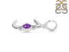 Amethyst & White Topaz Alphabet J Pendant AMT-RDA-10.