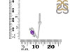 Amethyst & White Topaz Alphabet V Pendant AMT-RDA-100.