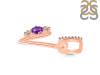 Amethyst & White Topaz Alphabet V Pendant AMT-RDA-100.
