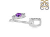 Amethyst & White Topaz Alphabet V Pendant AMT-RDA-100.