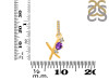 Amethyst & White Topaz Alphabet X Pendant AMT-RDA-102.