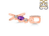 Amethyst & White Topaz Alphabet X Pendant AMT-RDA-102.