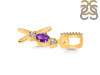 Amethyst & White Topaz Alphabet X Pendant AMT-RDA-102.