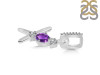 Amethyst & White Topaz Alphabet X Pendant AMT-RDA-102.