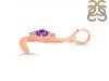 Amethyst & White Topaz Alphabet L Pendant AMT-RDA-12.