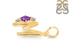Amethyst & White Topaz Alphabet M Pendant AMT-RDA-13.