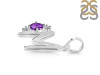Amethyst & White Topaz Alphabet M Pendant AMT-RDA-13.