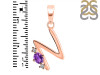 Amethyst & White Topaz Alphabet N Pendant AMT-RDA-14.