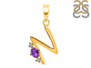 Amethyst & White Topaz Alphabet N Pendant AMT-RDA-14.