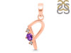 Amethyst & White Topaz Alphabet P Pendant AMT-RDA-16.