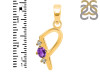 Amethyst & White Topaz Alphabet P Pendant AMT-RDA-16.
